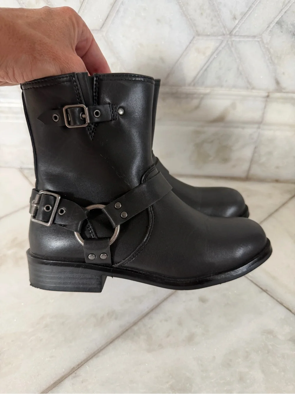 Size 12 Girls Steve Madden Black Boots